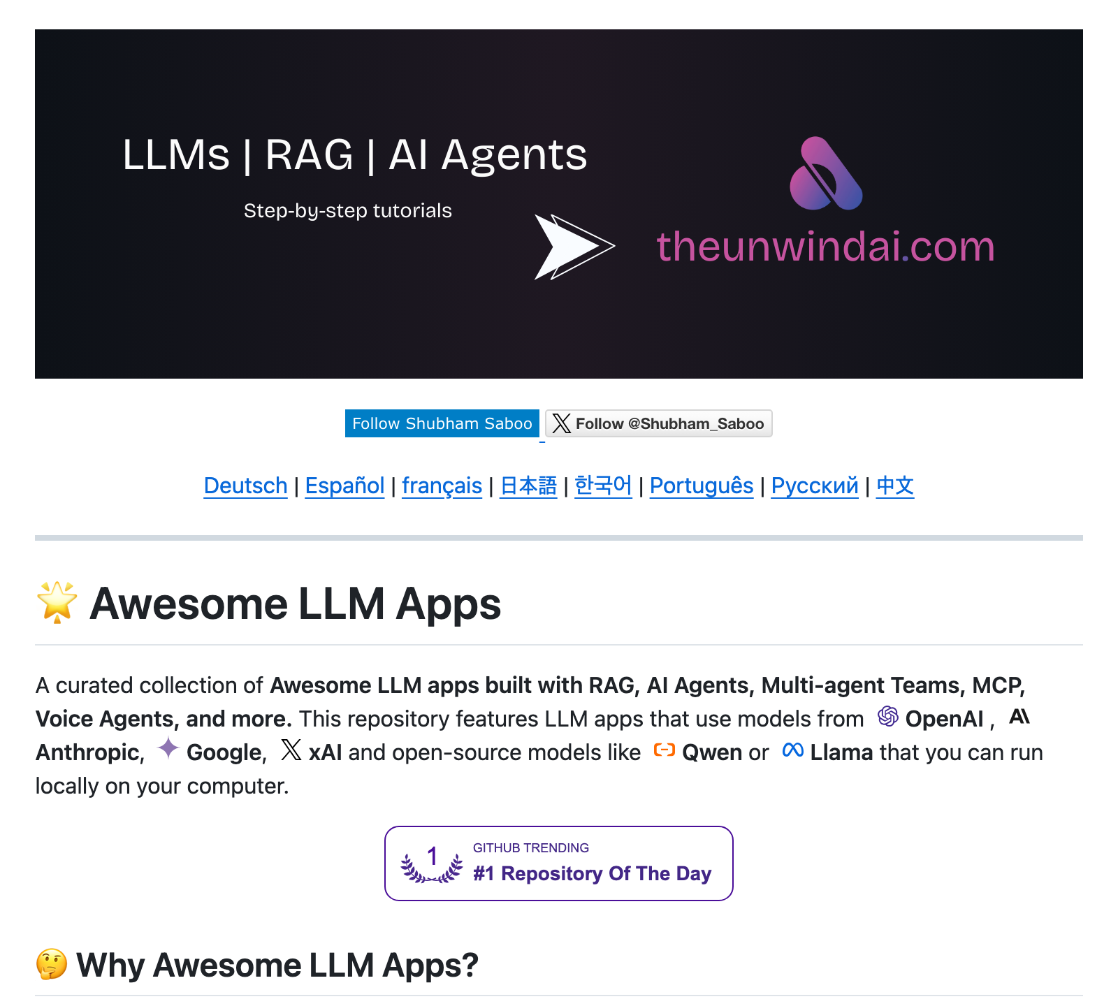 awesome-llm-apps preview